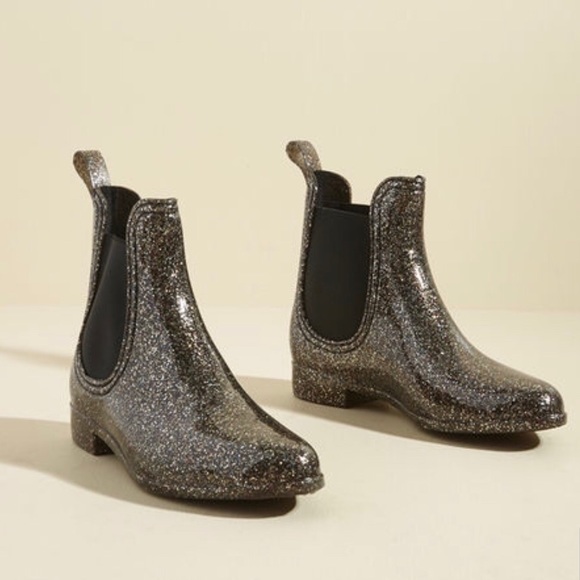 glitter chelsea rain boots